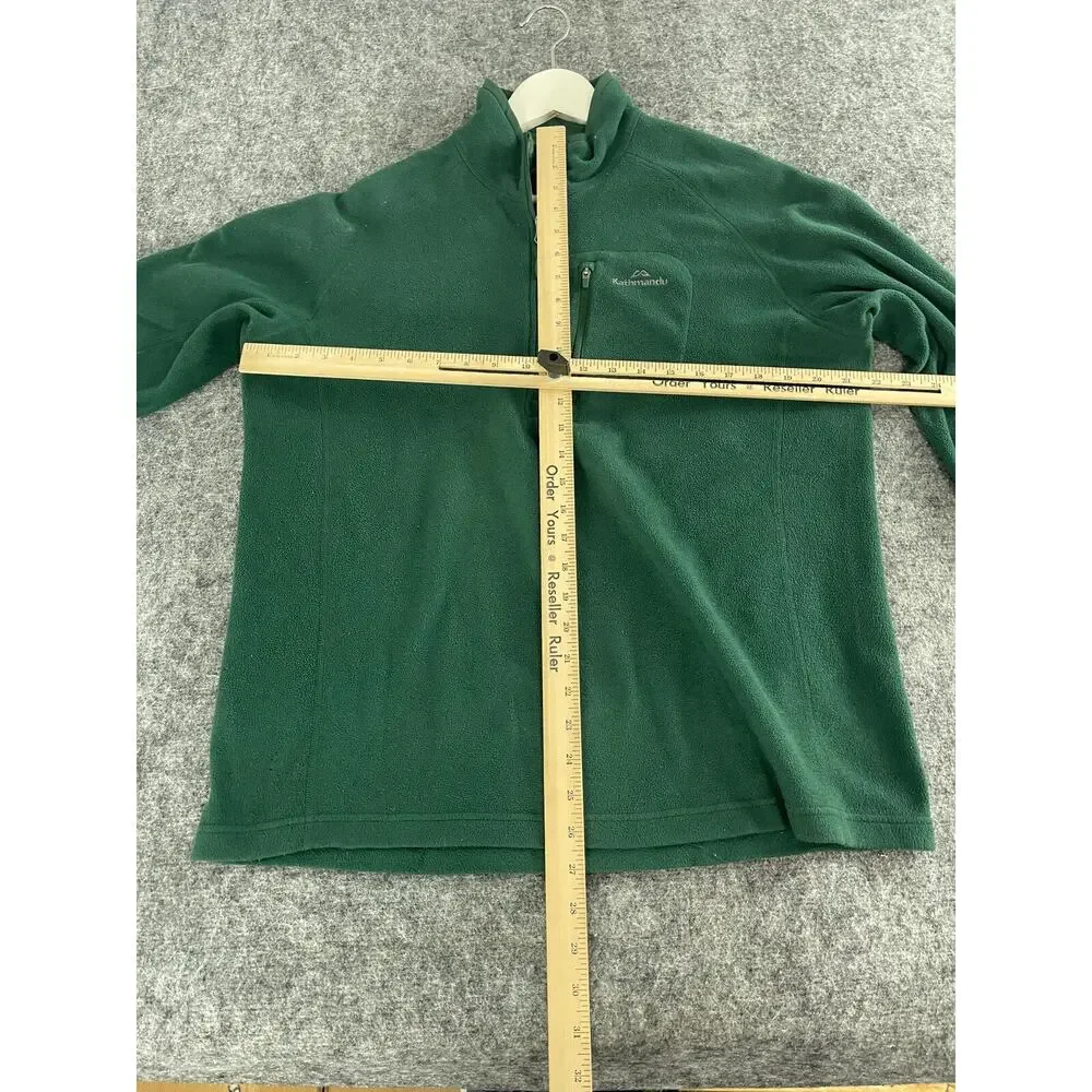 Kathmandu Sweater Mens Medium Quarter Zip Fleece Jacket Green Pullover N197